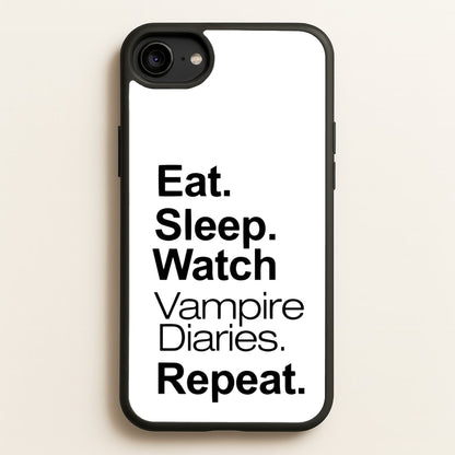 Eat Sleep Watch VPD Repeat  - marble Phone Case for iPhone 6 / 7 / 8 / SE