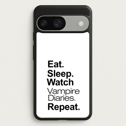 Eat Sleep Watch VPD Repeat  - marble Phone Case for Google Pixel 9 / 9 Pro