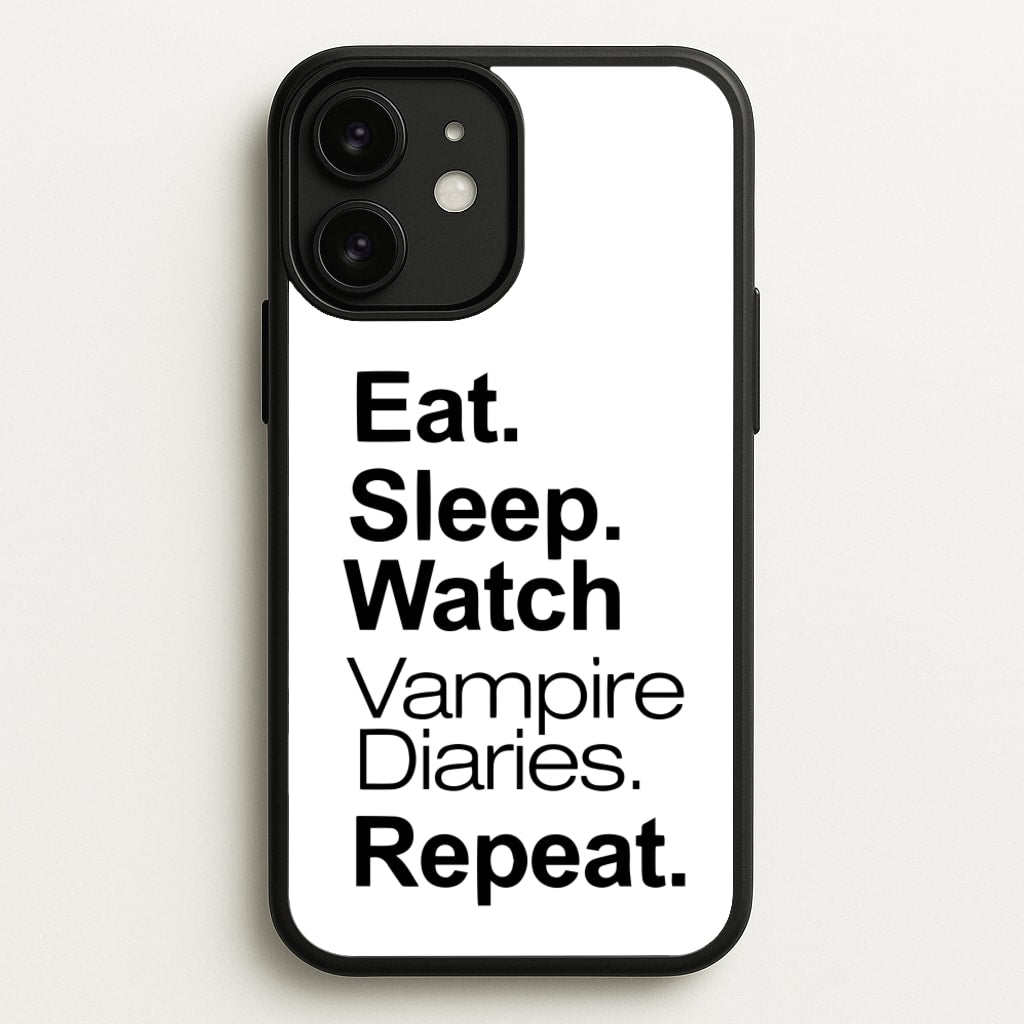 Eat Sleep Watch VPD Repeat  - marble Phone Case for iPhone 11