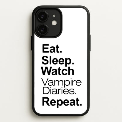 Eat Sleep Watch VPD Repeat  - marble Phone Case for iPhone 11