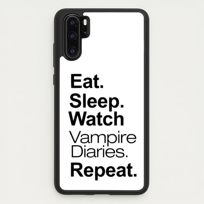 Eat Sleep Watch VPD Repeat  - marble Phone Case for Huawei P30 Pro