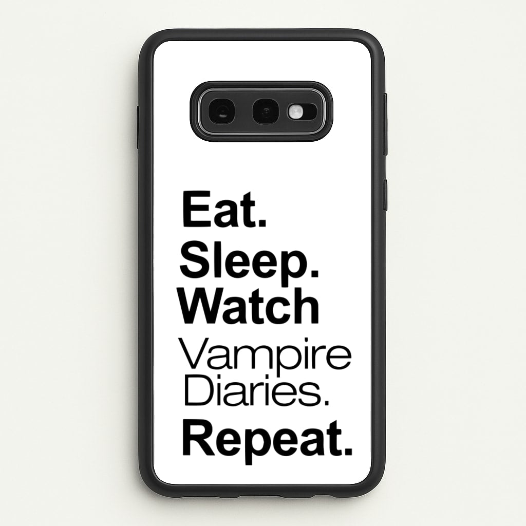 Eat Sleep Watch VPD Repeat  - marble Phone Case for Galaxy S10e