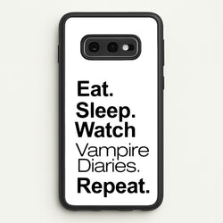 Eat Sleep Watch VPD Repeat  - marble Phone Case for Galaxy S10e
