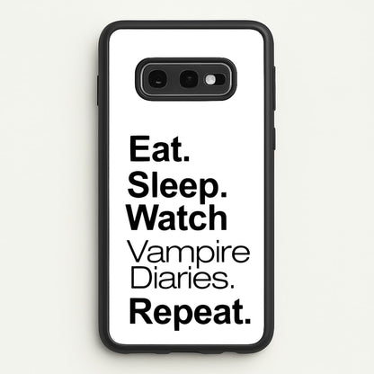 Eat Sleep Watch VPD Repeat  - marble Phone Case for Galaxy S10e