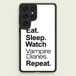Eat Sleep Watch VPD Repeat  - marble Phone Case for Galaxy S22 Ultra