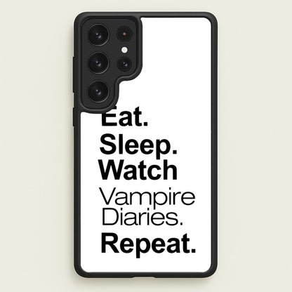 Eat Sleep Watch VPD Repeat  - marble Phone Case for Galaxy S22 Ultra