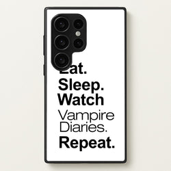 Eat Sleep Watch VPD Repeat  - marble Phone Case for Galaxy S24 Ultra