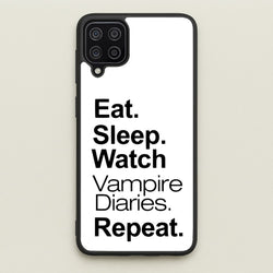 Eat Sleep Watch VPD Repeat  - marble Phone Case for Galaxy A12