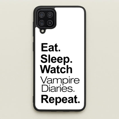 Eat Sleep Watch VPD Repeat  - marble Phone Case for Galaxy A12