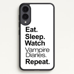 Eat Sleep Watch VPD Repeat  - marble Phone Case for Galaxy S25 Edge