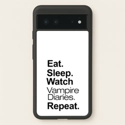 Eat Sleep Watch VPD Repeat  - marble Phone Case for Google Pixel 6