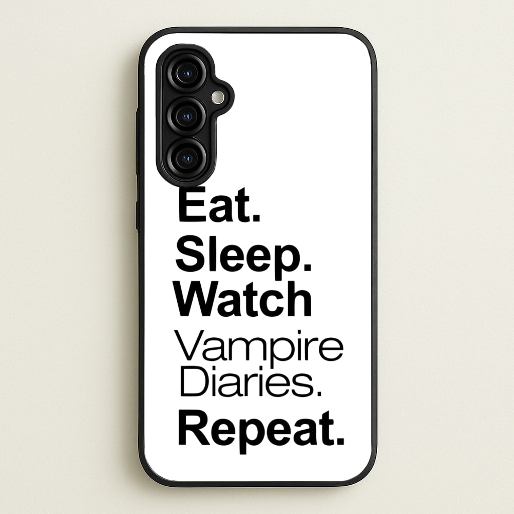 Eat Sleep Watch VPD Repeat  - marble Phone Case for Galaxy A54