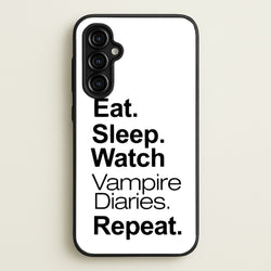 Eat Sleep Watch VPD Repeat  - marble Phone Case for Galaxy A54