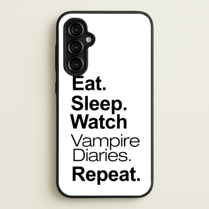 Eat Sleep Watch VPD Repeat  - marble Phone Case for Galaxy A54
