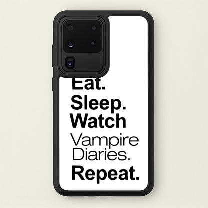Eat Sleep Watch VPD Repeat  - marble Phone Case for Galaxy S20 Ultra