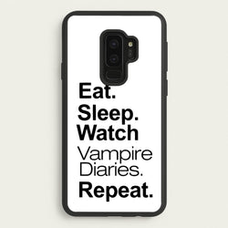 Eat Sleep Watch VPD Repeat  - marble Phone Case for Galaxy S9 Plus