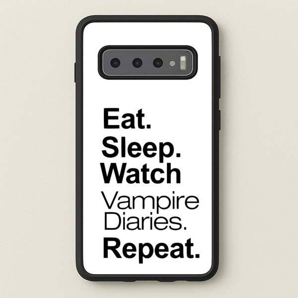 Eat Sleep Watch VPD Repeat  - marble Phone Case for Galaxy S10