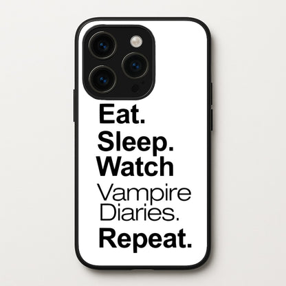 Eat Sleep Watch VPD Repeat  - marble Phone Case for iPhone 15 Pro