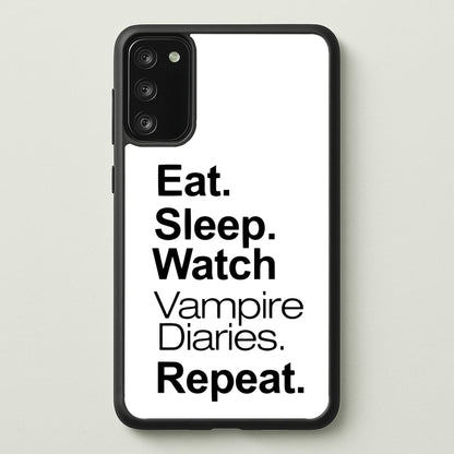Eat Sleep Watch VPD Repeat  - marble Phone Case for Galaxy S20FE