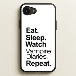 Eat Sleep Watch VPD Repeat  - marble Phone Case for iPhone 16e