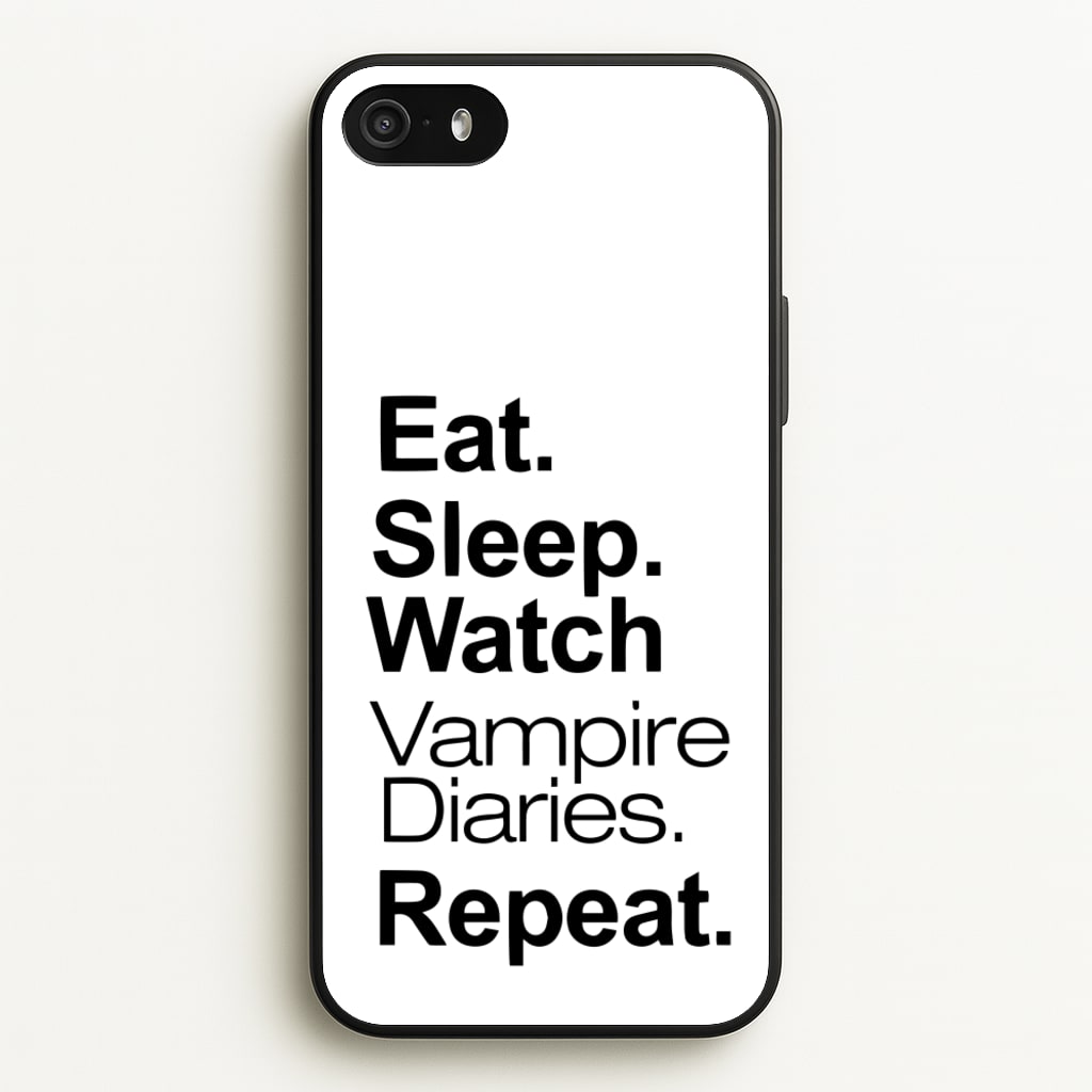 Eat Sleep Watch VPD Repeat  - marble Phone Case for iPhone 5 / 5s / SE 2016