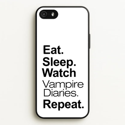 Eat Sleep Watch VPD Repeat  - marble Phone Case for iPhone 5 / 5s / SE 2016