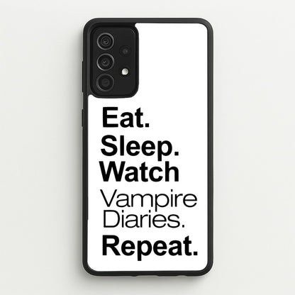 Eat Sleep Watch VPD Repeat  - marble Phone Case for Galaxy A52 / A52s