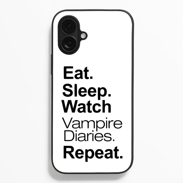 Eat Sleep Watch VPD Repeat  - marble Phone Case for iPhone 16 Plus