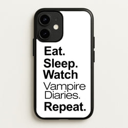 Eat Sleep Watch VPD Repeat  - marble Phone Case for iPhone 12 / 12 Pro