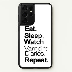 Eat Sleep Watch VPD Repeat  - marble Phone Case for Galaxy S21 Ultra