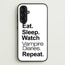 Eat Sleep Watch VPD Repeat  - marble Phone Case for Galaxy A16