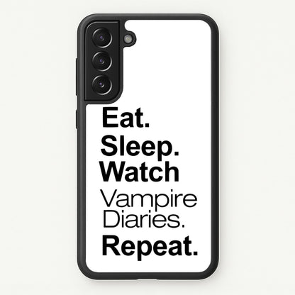 Eat Sleep Watch VPD Repeat  - marble Phone Case for Galaxy S22 Plus