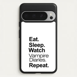 Eat Sleep Watch VPD Repeat  - marble Phone Case for Google Pixel 9 Pro XL