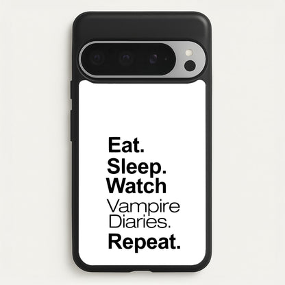Eat Sleep Watch VPD Repeat  - marble Phone Case for Google Pixel 9 Pro XL
