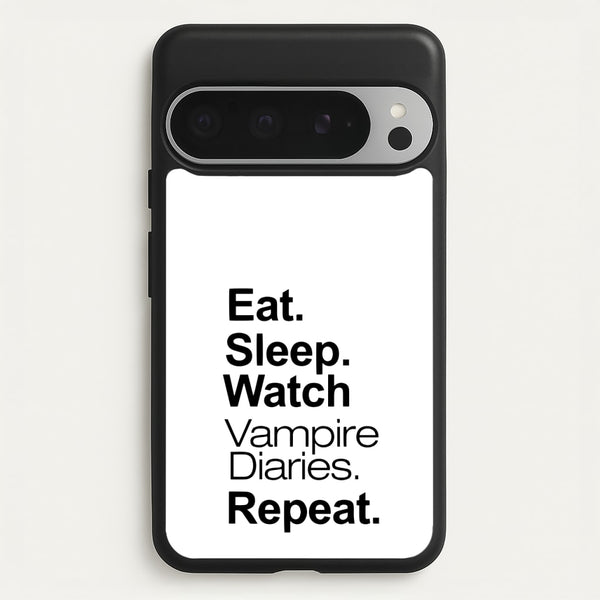 Eat Sleep Watch VPD Repeat  - marble Phone Case for Google Pixel 9 Pro XL