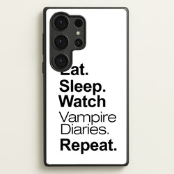 Eat Sleep Watch VPD Repeat  - marble Phone Case for Galaxy S25 Ultra