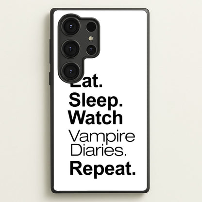 Eat Sleep Watch VPD Repeat  - marble Phone Case for Galaxy S25 Ultra