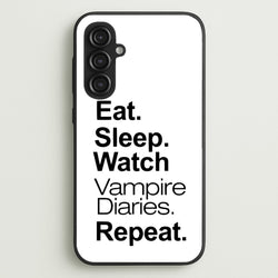 Eat Sleep Watch VPD Repeat  - marble Phone Case for Galaxy S23FE