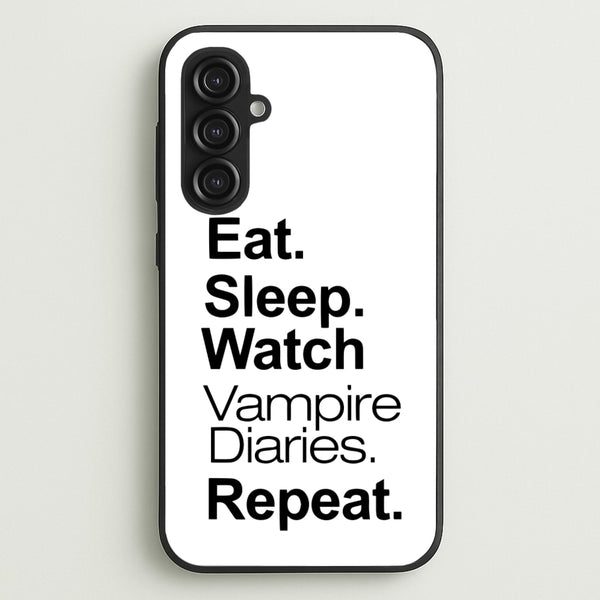 Eat Sleep Watch VPD Repeat  - marble Phone Case for Galaxy S23FE