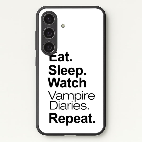 Eat Sleep Watch VPD Repeat  - marble Phone Case for Galaxy S24FE