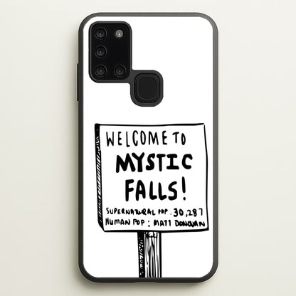Welcome to Mystic Falls - VD  - Vampire Diaries Phone Case for Galaxy A21s