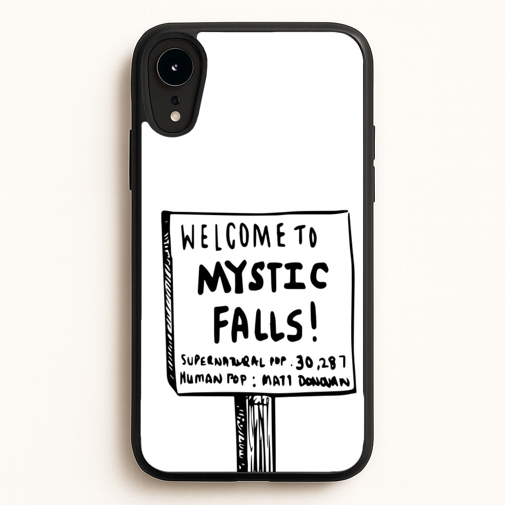 Welcome to Mystic Falls - VD  - Vampire Diaries Phone Case for iPhone XR