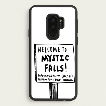 Welcome to Mystic Falls - VD  - Vampire Diaries Phone Case for Galaxy S9 Plus