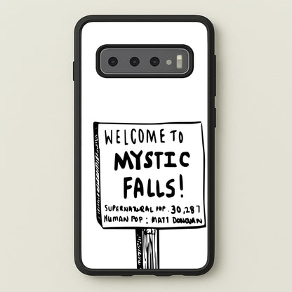 Welcome to Mystic Falls - VD  - Vampire Diaries Phone Case for Galaxy S10 Plus