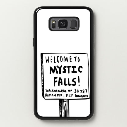 Welcome to Mystic Falls - VD  - Vampire Diaries Phone Case for Galaxy S8 Plus