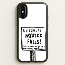 Welcome to Mystic Falls - VD  - Vampire Diaries Phone Case for iPhone X / XS