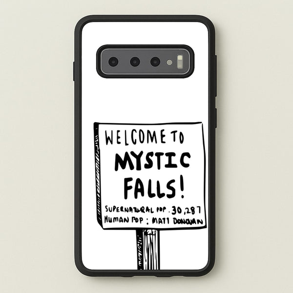 Welcome to Mystic Falls - VD  - Vampire Diaries Phone Case for Galaxy S10