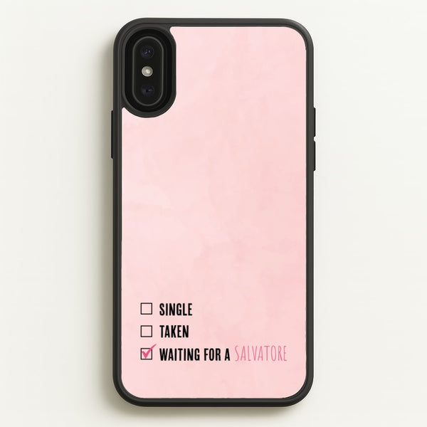 Waiting For A Salvatore - VD  - Vampire Diaries Phone Case for iPhone XS Max