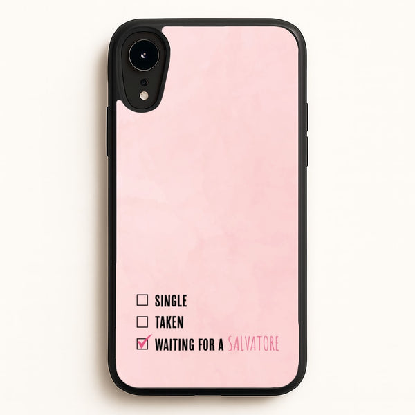 Waiting For A Salvatore - VD  - Vampire Diaries Phone Case for iPhone XR