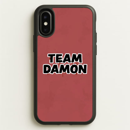 Team Damon - VD  - Vampire Diaries Phone Case for iPhone X / XS